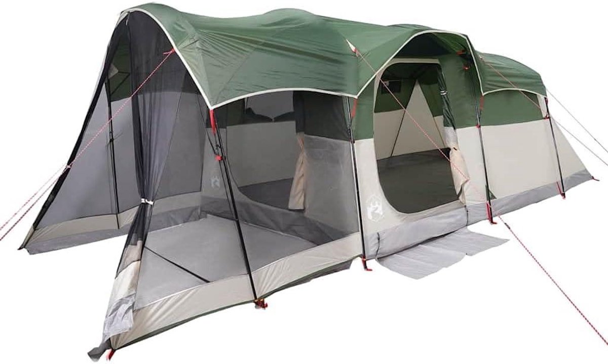 Familie Tent - Kampeertent Tunnel - Buiten Avontuur - Volledig Waterdicht - 610 cm Breed - Groen