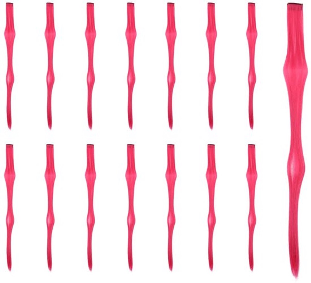 Aladdien - Gekleurde haarextensions - Clip-in - Hittebestendig - Roze