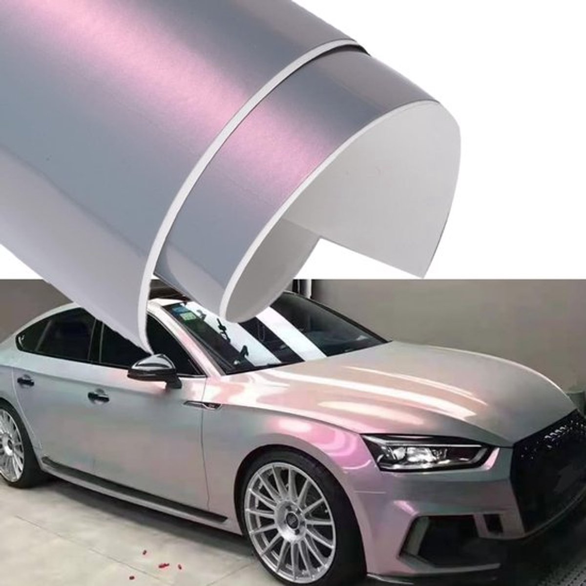 Jhubersproducts Autofolie Glanzend Roze Grijs