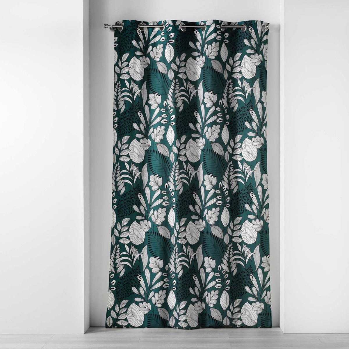 douceur d'intérieur, Gordijn met ogen, 140 x 240 cm, katoen, bedrukt, paneel, blauw
