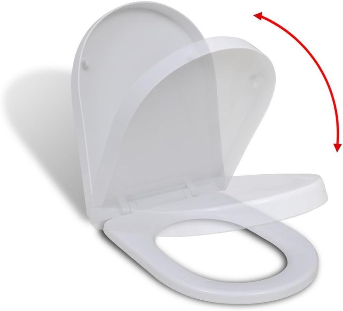 Toiletbril - Toiletdeksel WC-bril - Badkamer Vernieuwen - Softclose Mechanisme - 48 x 35 cm - Wit