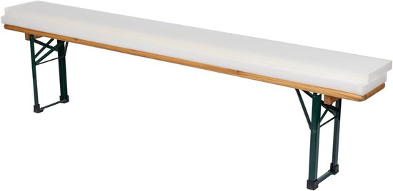 Schuimvulling Bierbank - Schuimrubber Mat - Zitcomfort Verbeteren - Extra Dikke Vulling - 220 x 25 x 4 cm - Wit — afbeelding 4