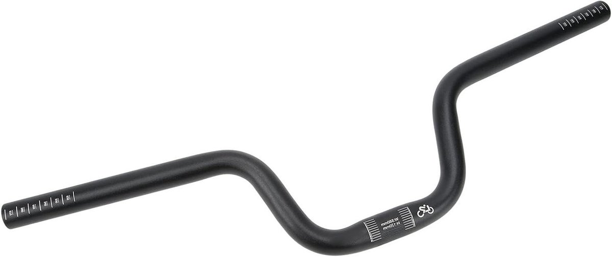 Fietsstuur Aluminium - Stuur Verhoger - Comfortabel Fietsen - Integraal Gevormd - 120mm Hoogte - Zwart