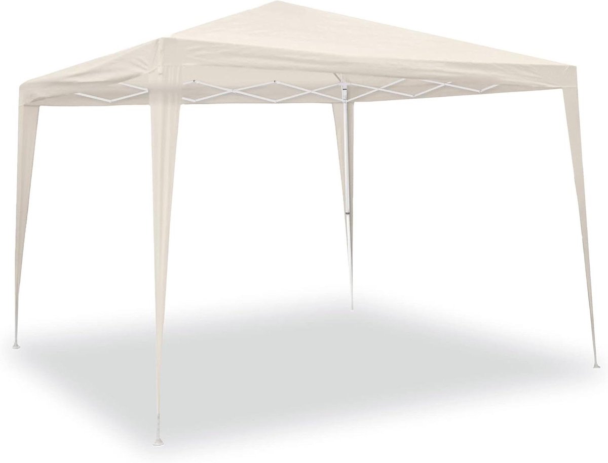 Vouwtent - Partytent Gazebo - Feestjes Buiten - Waterdicht Nylon - 3 x 3 meter - Beige