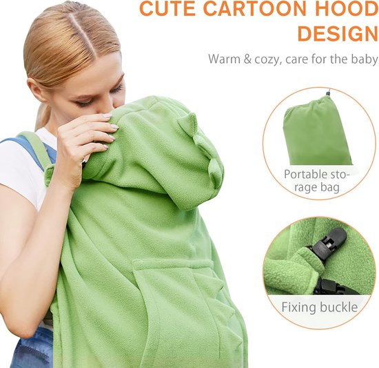 Warme Babydraagzak Winterhoes & Cape - Winddicht en Universeel voor Draagzak en Kinderwagen — afbeelding 4