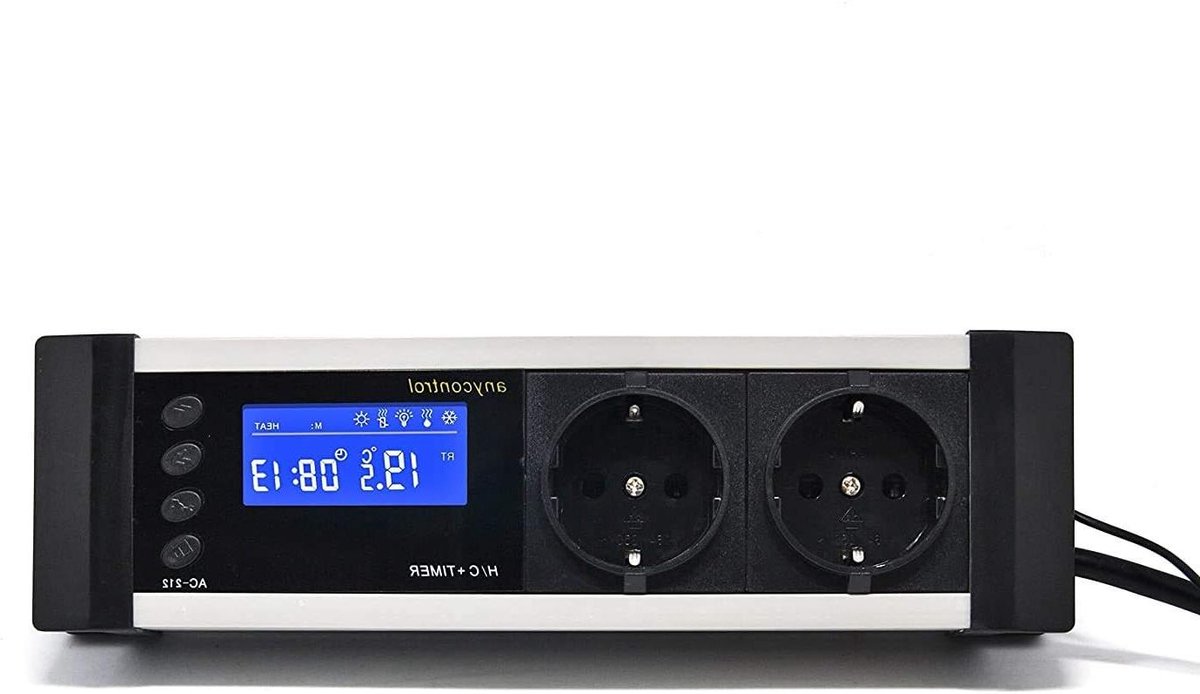 Digitale Thermostaat - Temperatuurregelaar Timer - Klimaatbeheersing Terrarium - Dag Nacht Simulatie - 3 Kanalen - Zwart