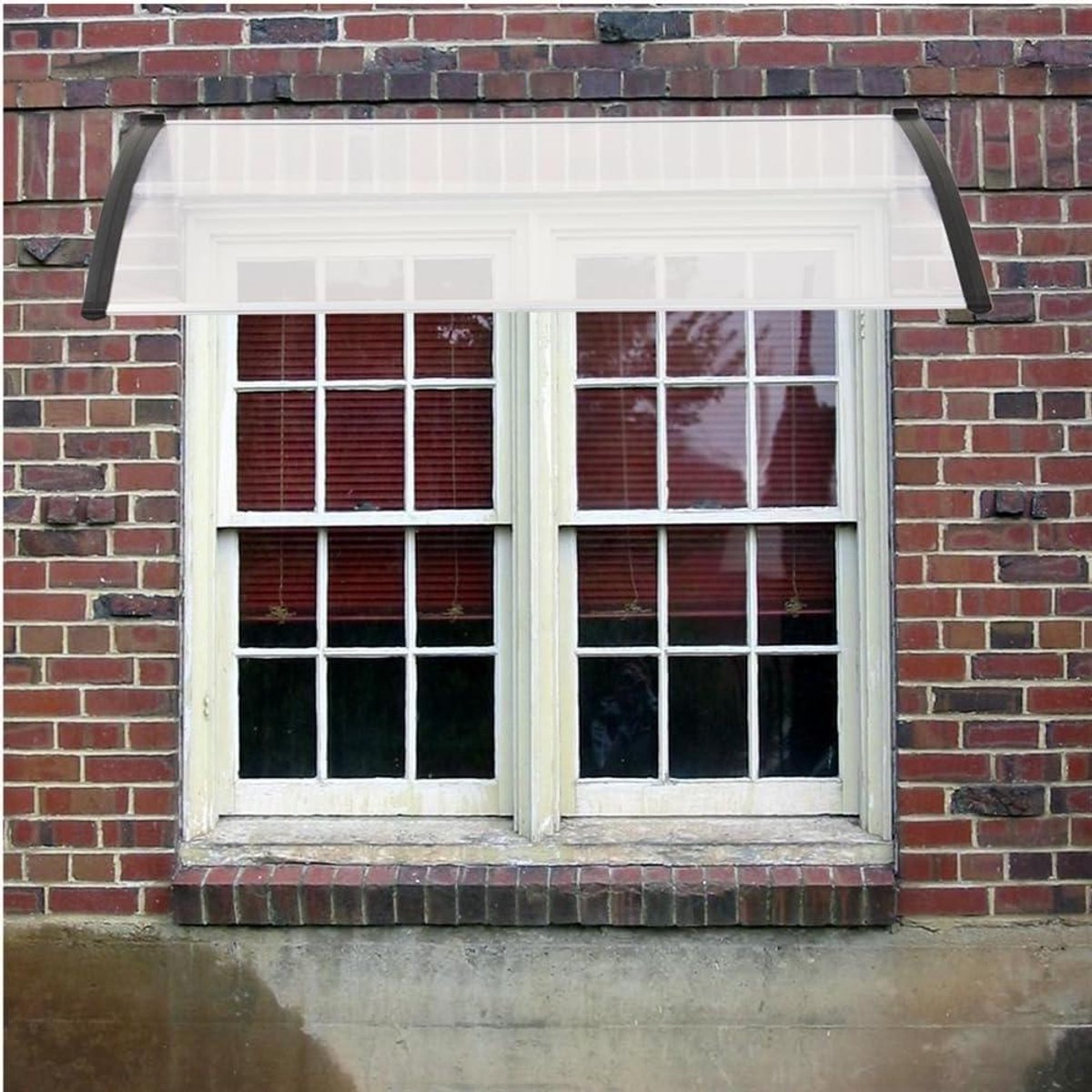 Kunststof Luifel - Overkapping Deur - Entree Beschermen - Boogvorm - 150 x 90 cm - Lichtdoorlatend