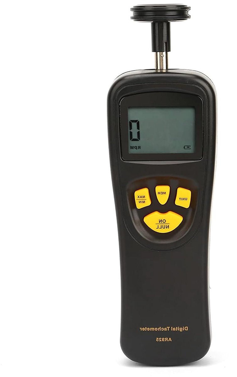 Digitale Toerenteller - Snelheidsmeter Motor - Motor Meten - Contactloos Meten - 25 x 9 x 5 cm - Zwart