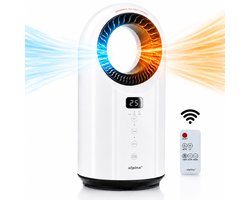 alpina Elektrische Verwarming en Ventilator 1500W – Bladloze Ventilatorkachel met LED Display –…