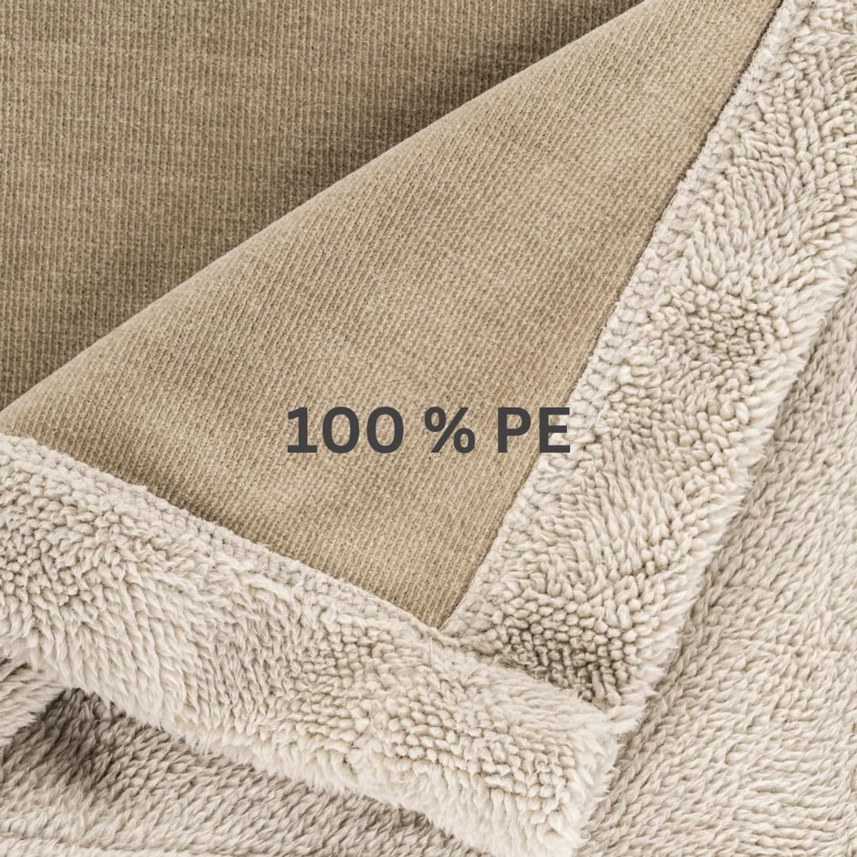- Deken CHENILLE BRUSHED - microflanel plaid - 130x170 cm - Zand
