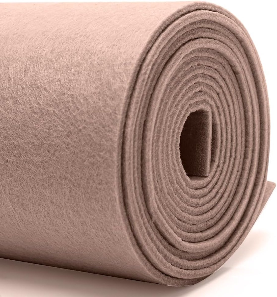 vilt, 40 cm x 250 cm, 3 mm dik, knutselvilt in één kleur, vilt, per meter, voor autotapijten, kerstmarkten en gigantische projecten, vilten mat, beige/camel