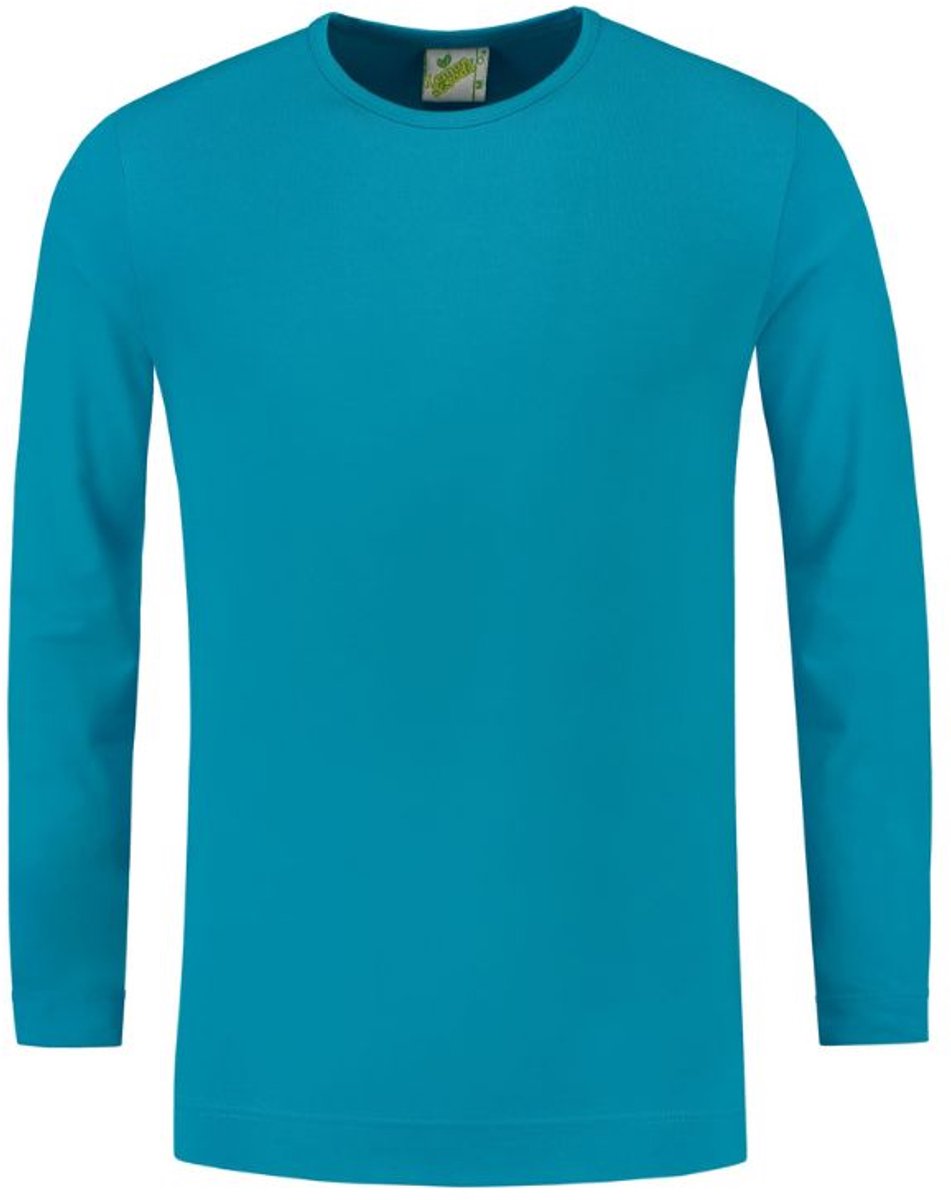 Lemon & Soda heren T-shirt met lange mouwen in de kleur Turquoise in de maat M