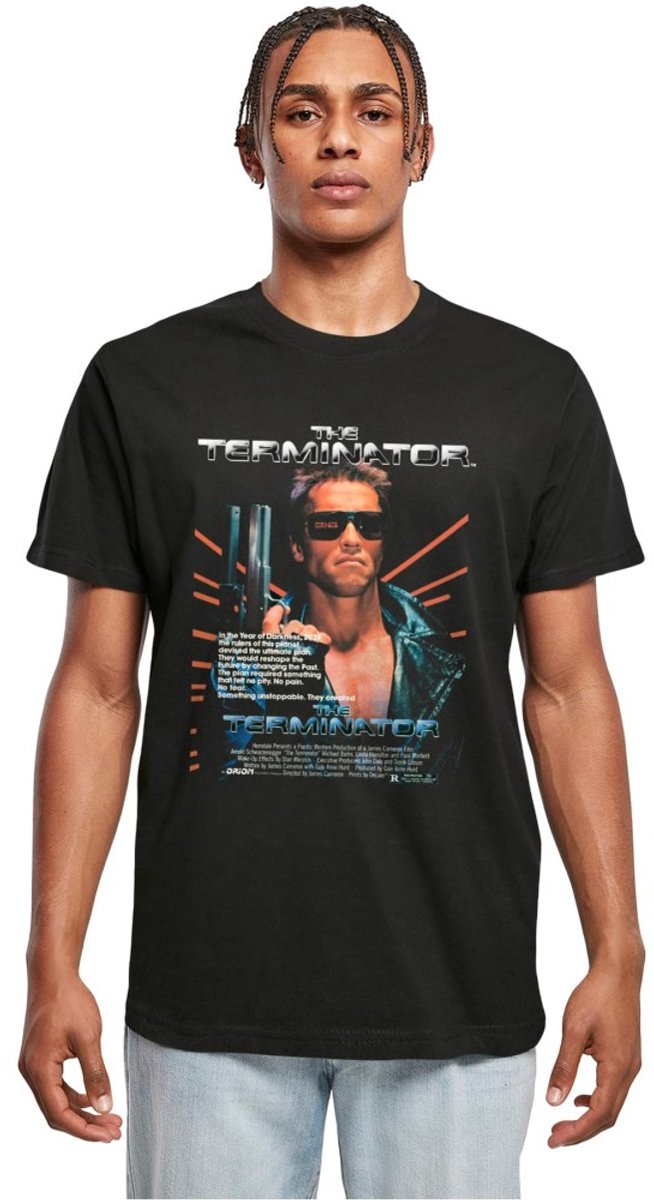Merchcode The Terminator - No Fear Heren Tshirt - S - Zwart