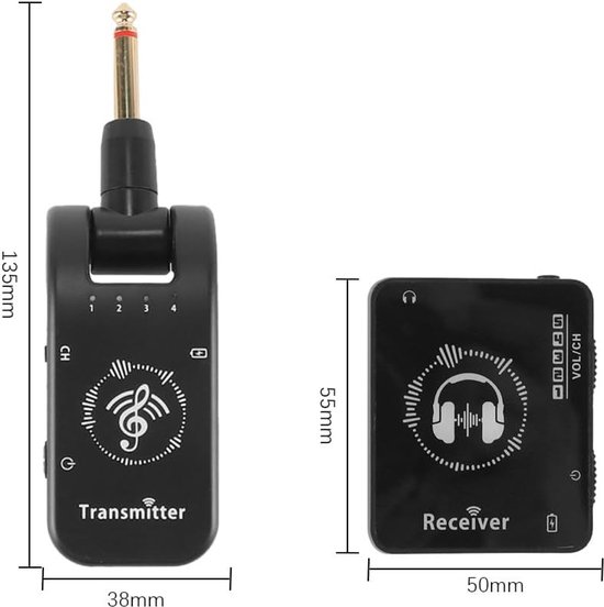 Draadloos Oortje Systeem - In Ear Monitor - Muziek Optreden - 2.4GHz Stabiele Verbinding - 40 Meter Bereik - Zwart — afbeelding 5