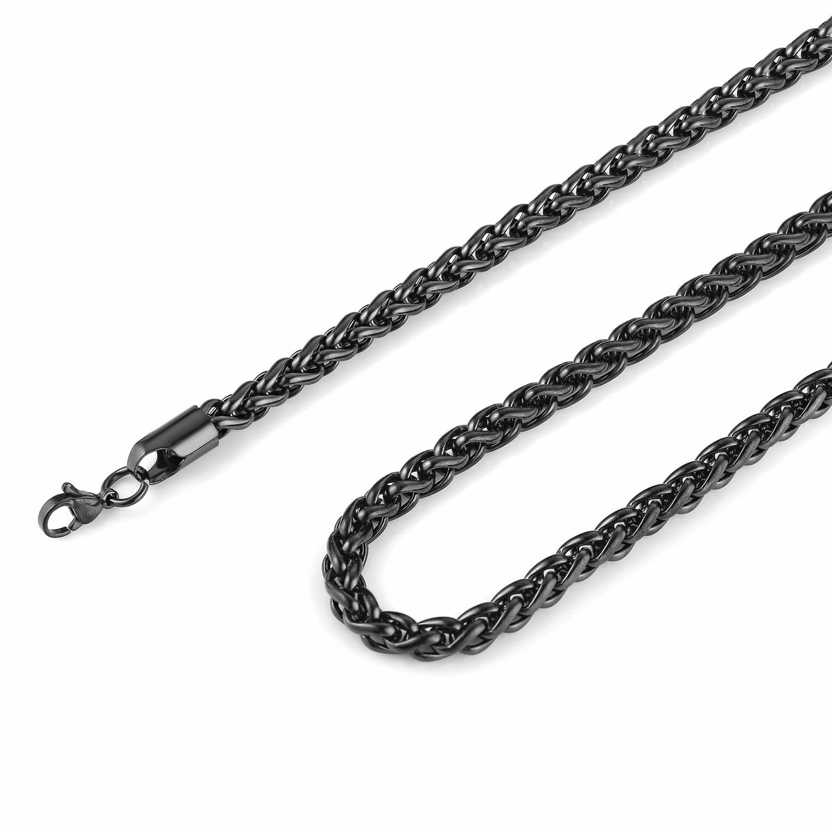 3,0 mm roestvrij stalen tarweketting halsketting voor heren en dames, klassieke coole schakelketting, sieraad, cadeau 40,6 - 76 cm