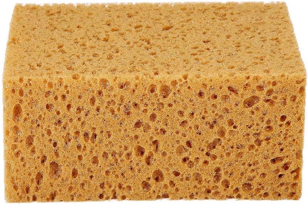 Autospons - Reinigingsspons Auto - Auto Wassen - Handheld Antislip Grip - 7 x 10 x 145 cm - Koffie