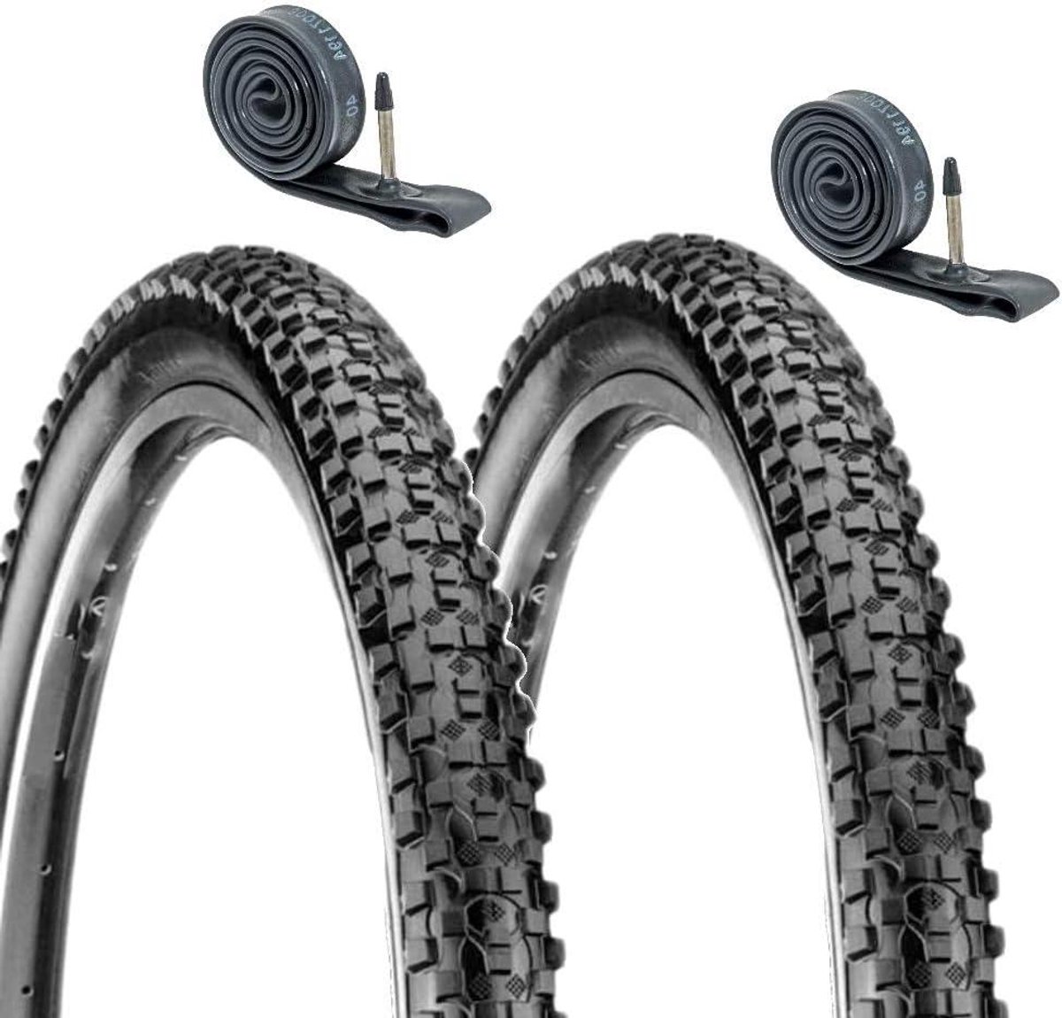 Fietsbanden met binnenbanden - MTB banden set - Mountainbiken - Inclusief binnenbanden - 27.5 x 2.10 - Zwart