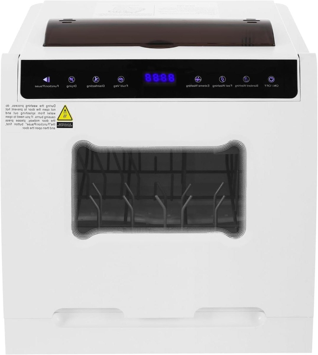 Mini Vaatwasser Tafelmodel Apparaat Snelle Schoonmaak Flexibele Waterinvoer 46x41x46 cm Wit