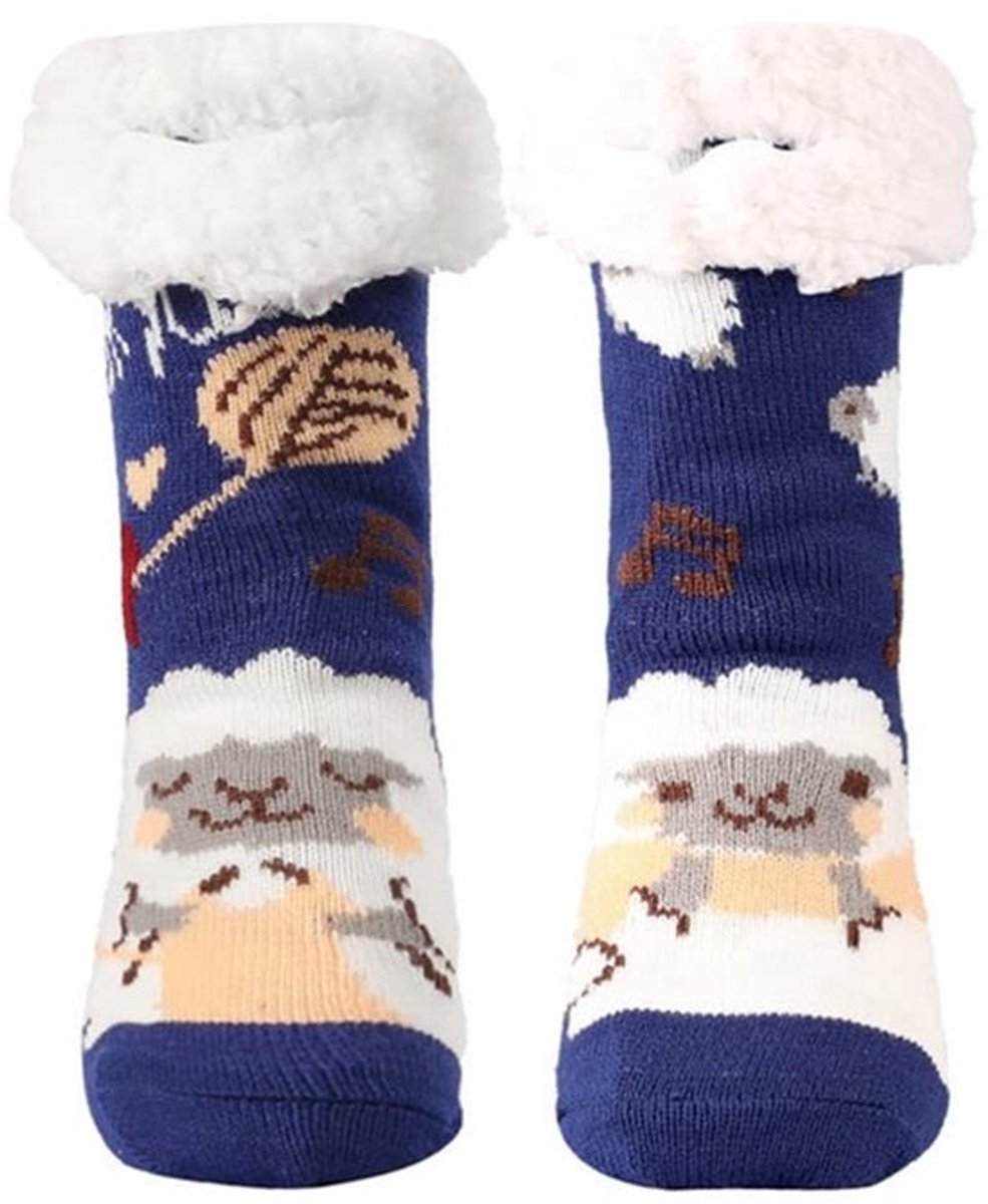 VT Goods Dikke kersthuissokken Warme wintersokken Antislip Rood