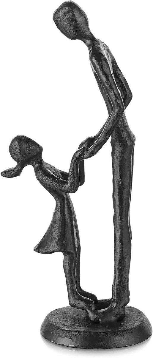 Beeldjes Giften voor Vader - Vader Dochter Ijzeren Beeldjes Vader Dochter Liefdesbeeldje Decoratie voor Vaderdag Huwelijk Kerst Gedenkgeschenken voor Vader Nieuwe Vader Stiefvader Zoon