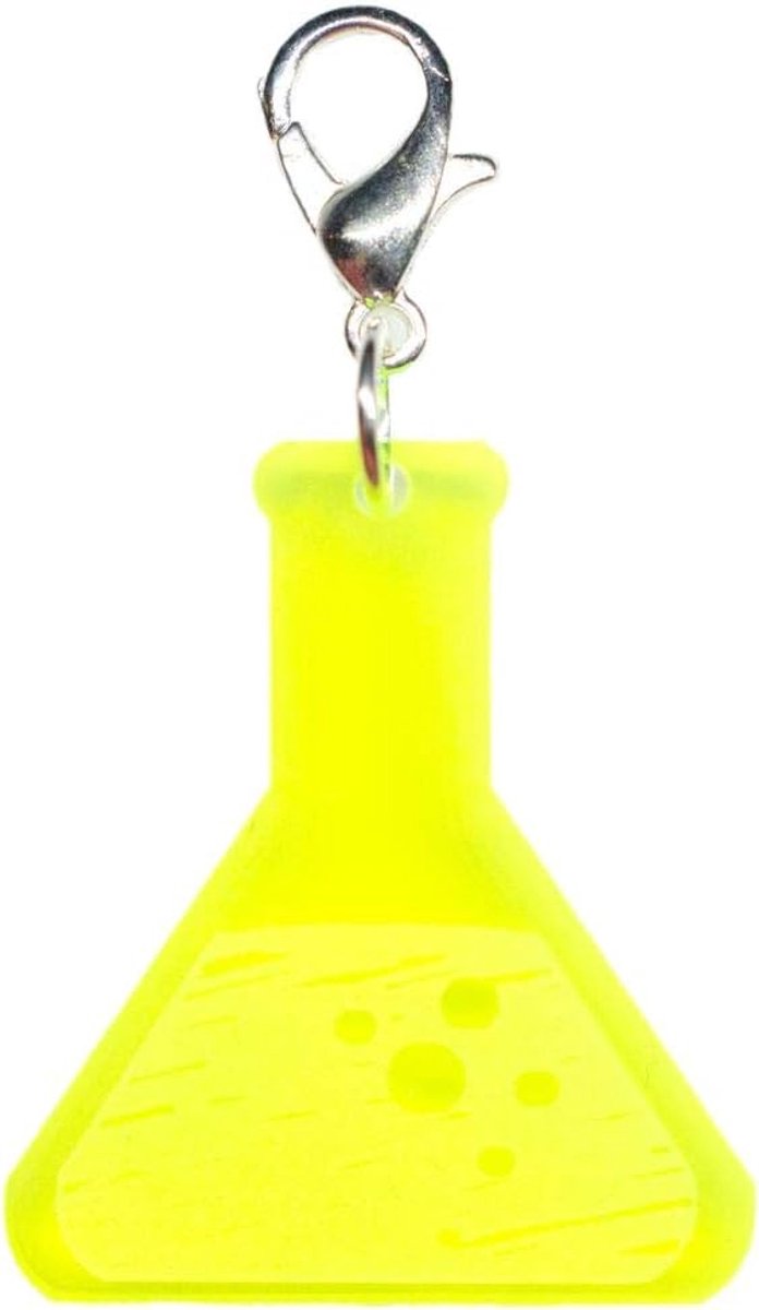 reageerbuis acrylglas charm bedelhanger Labor Chemie neon