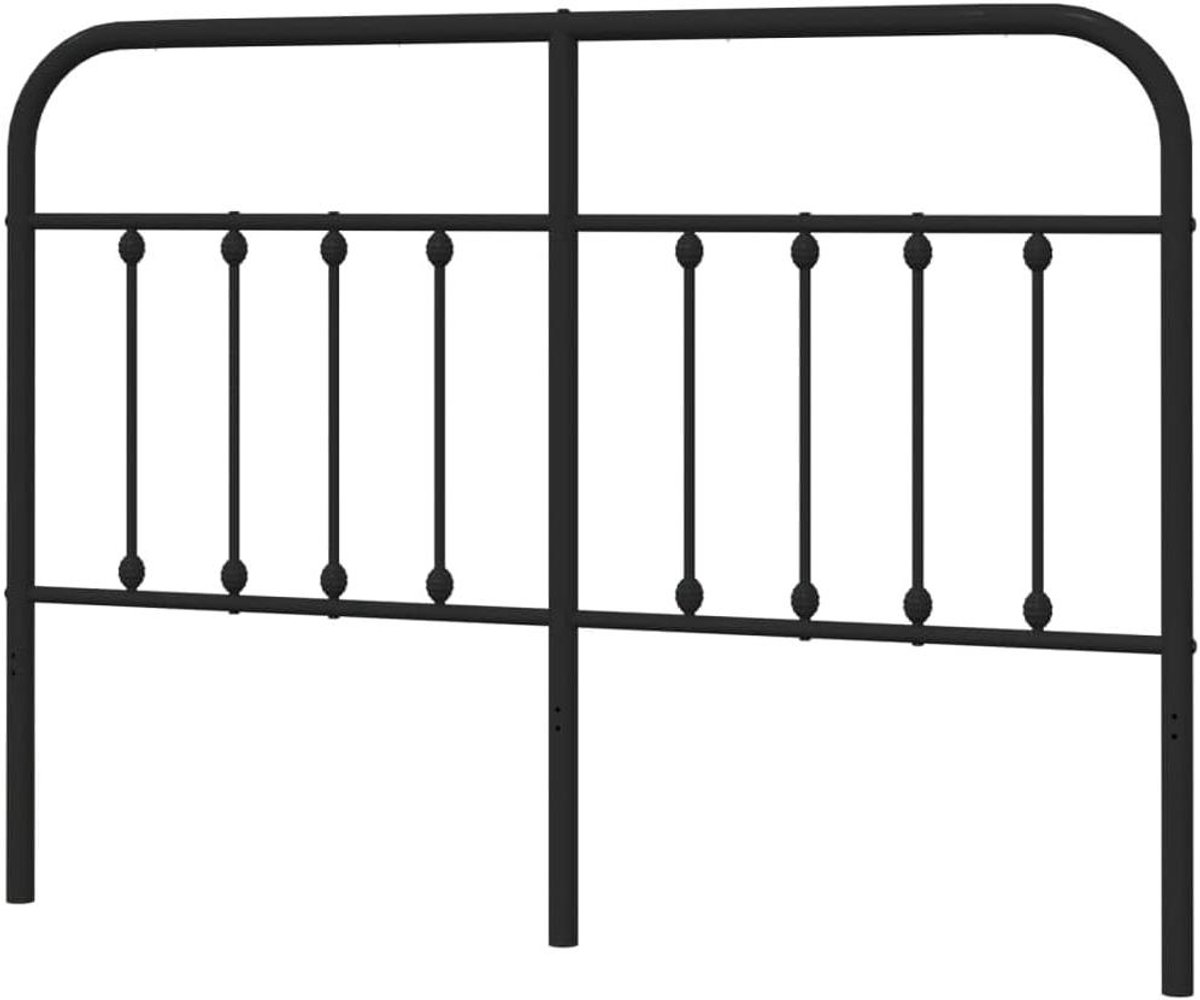 Hoofdbord Metaal - Bed Hoofdeinde - Bed Compleet Maken - Robuuste Constructie - 140 cm - Zwart