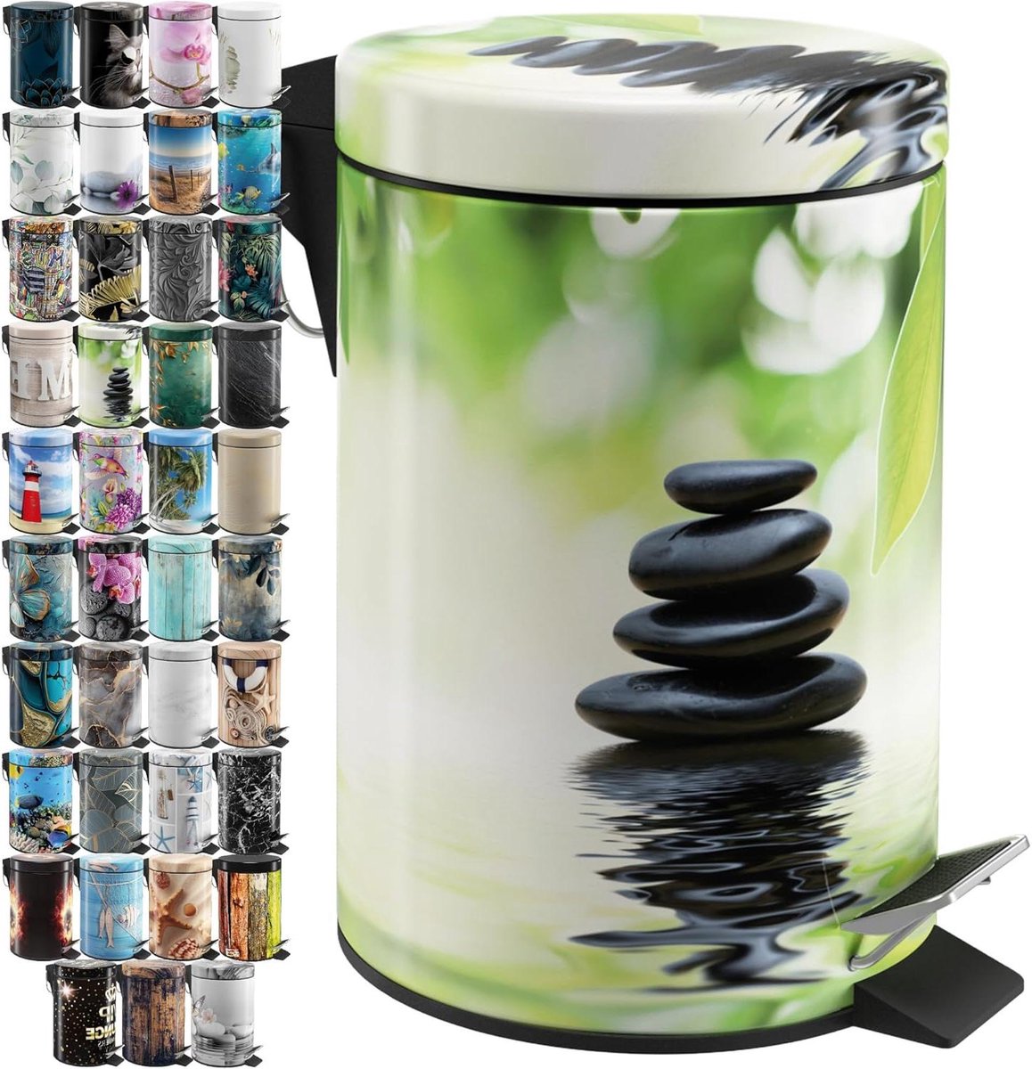 Cosmetica emmer - Afvalemmer prullenbak - Hygiënisch werken - Softclose mechanisme - 3L - Wit