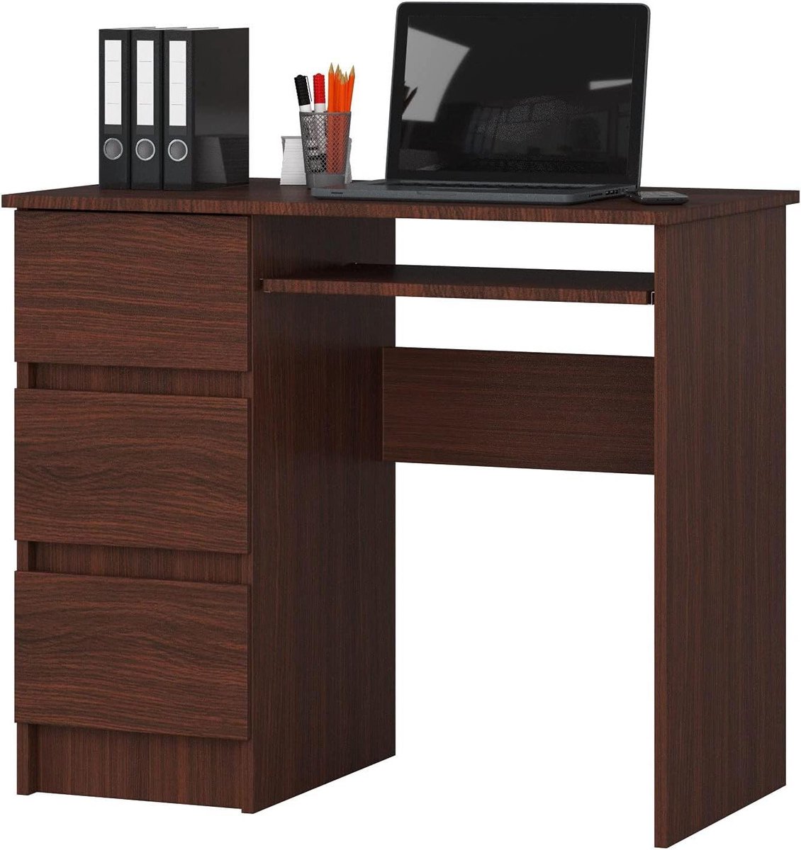 Bureau met Ladeblok - Bureau met Opbergruimte - Thuiswerken - Keuze Lade Links Rechts - 90 x 50 cm