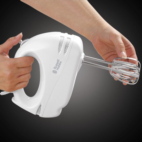 Handmixer - Mixer Keukenmachine - Beslag Maken - 6 Snelheden - 17.5 cm - Wit — afbeelding 2