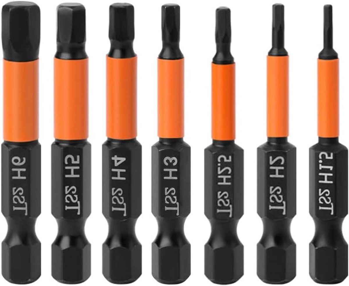 Schroevendraaier Bitset - Inbus Bits - Schroeven Draaien - Hoge Precisie S2 Staal - 50 mm - Zwart