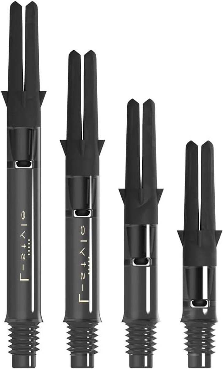 Dart Shafts - Spinning Shafts - Darts Spelen - Verminderde Rammelaar - 13 cm - Zwart