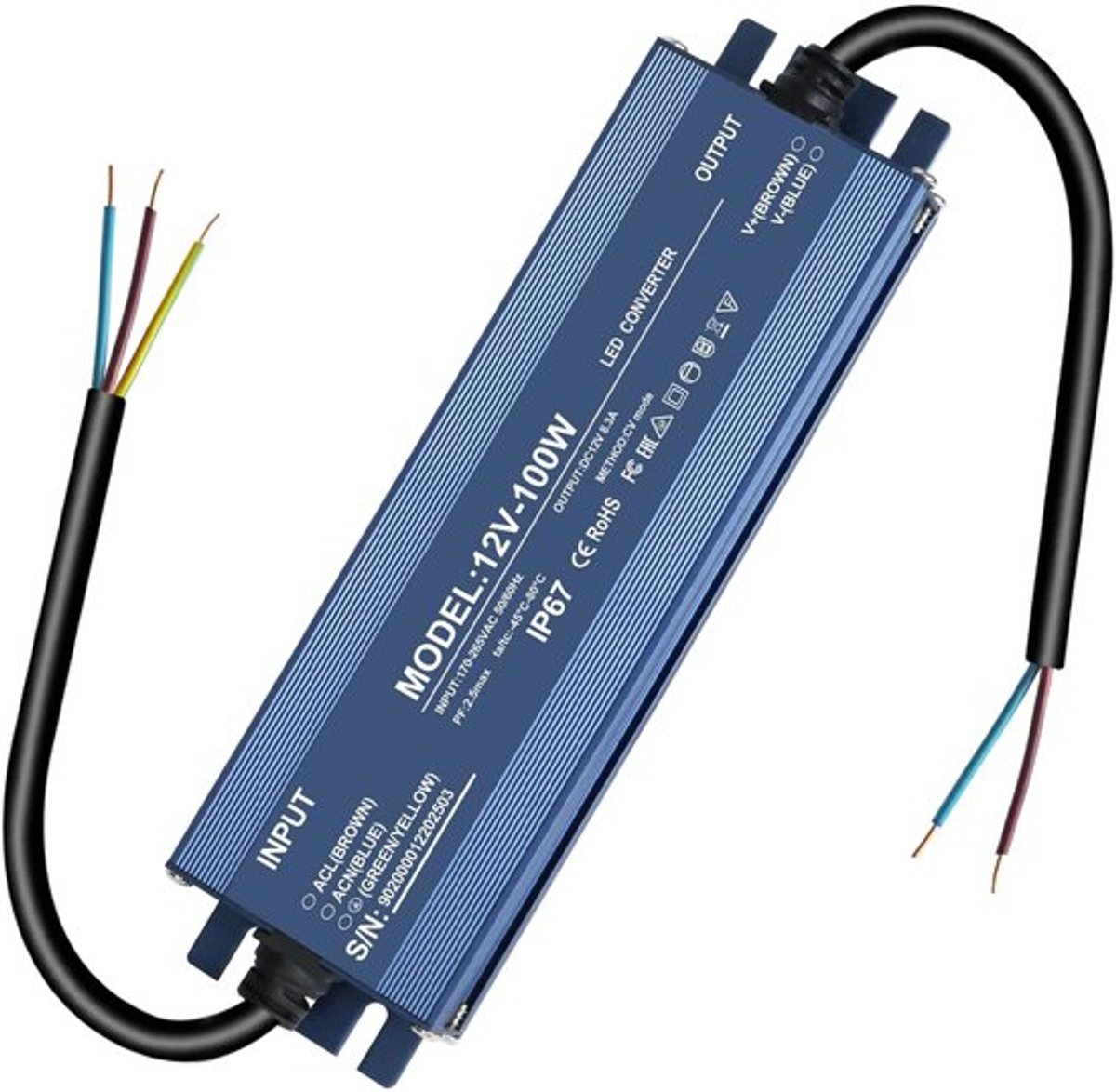 SPHProducts - Transformator 12 V - Led Driver 100 W - Compact formaat