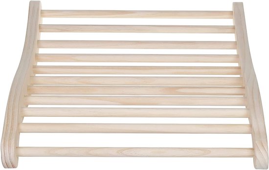 Sauna Rugsteun - Rugleuning Sauna - Ontspannen in Sauna - Hoogwaardig Alder Hout - 50 x 40 x 7 cm