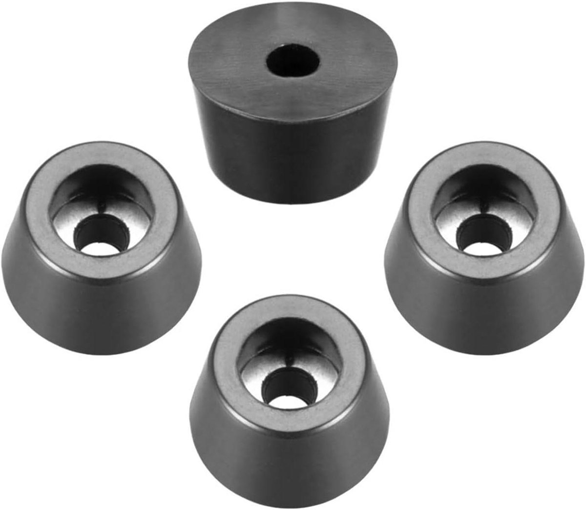 Rubberen Voetjes - Meubeldoppen Dempers - Meubels Stabiliseren - Schokabsorberend - D13 x H7 mm - Zwart
