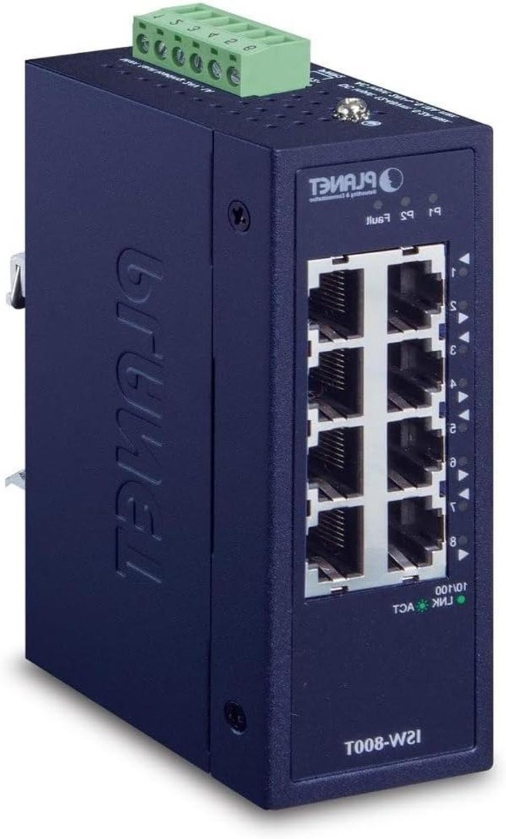 Ethernet Switch - Netwerk Switch - Netwerk Uitbreiden - Industriële Kwaliteit - 8 Poorten - Zwart