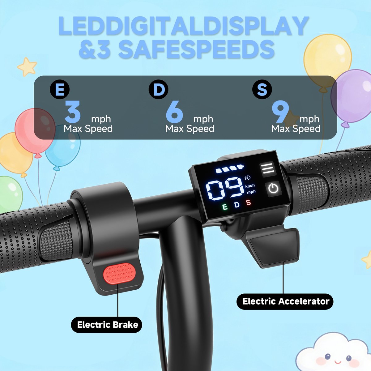 LADPED LP65 Elektrische Kinderstep – 250W Motor, Tot 14 km/u, 16 km Actieradius, 3 Snelheidsstanden, 6,5 Inch Massieve Banden, Veilig en Opvouwbaar-Zwart — cadeau in Elektronica - foto 2