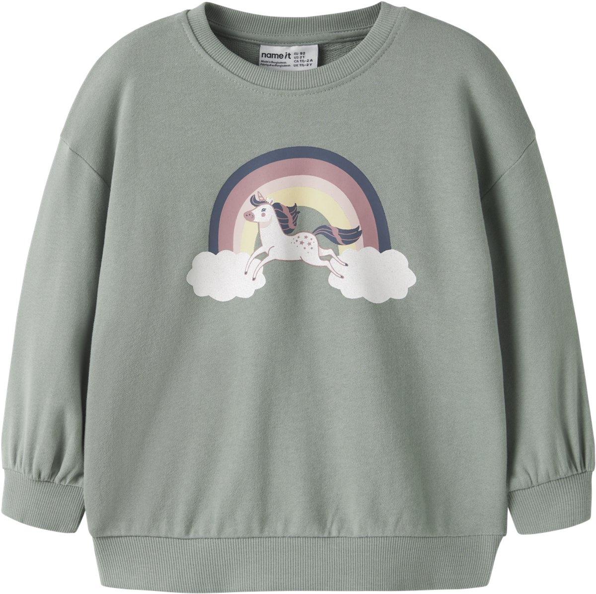 NAME IT- NMFVALONA LS LONG RLX SWEAT UNB - Meisjes - Sweatshirt