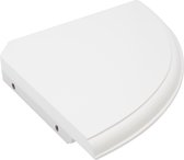 Anika Zwevende Wit Houten Hoekplank 28.5 x 28.5 cm - Onbehandeld - Zelf te Verven of Lakken - Inclusief Bevestigingsmateriaal