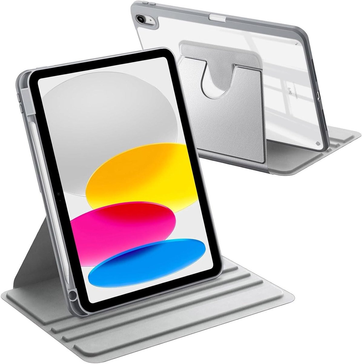 Tablethoes - Beschermhoes - Bescherming en Gebruiksgemak - 360 Graden Draaibaar - 11 Inch - Zilver