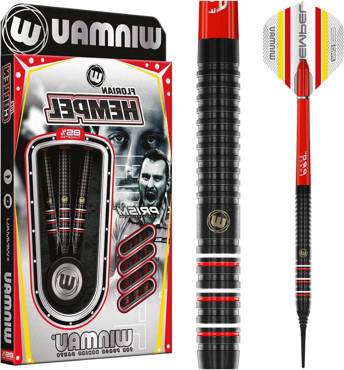 Softtip Dartset - Dartpijlen Set - Darten - 85% Wolfram - 20 Gram - Zwart Rood Wit