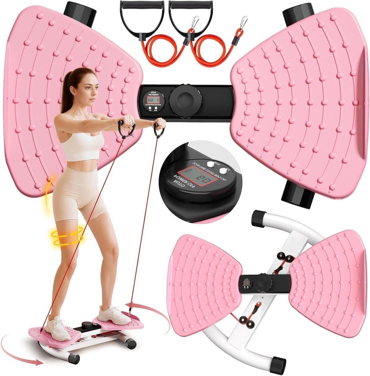 Taille Sculptor Board - Twistboard Core Trainer - Buikspieren Trainen - Met Reflexologie Massage - 14 inch - Brons