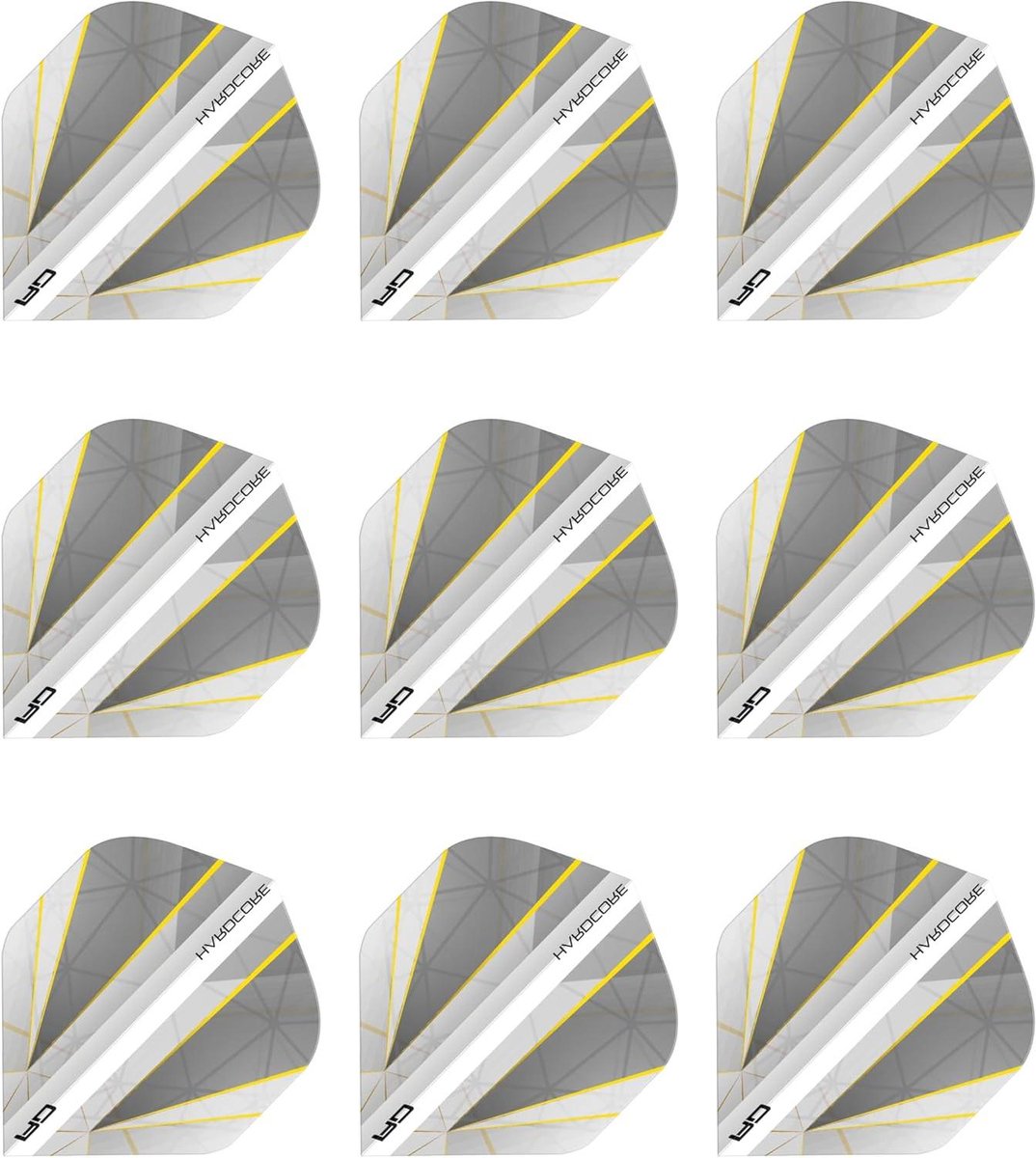 Dart Flights - Dartpijlen Accessoires - Precisie Darts Werpen - Extra Dik 100 Micron - 9 Stuks - Grijs