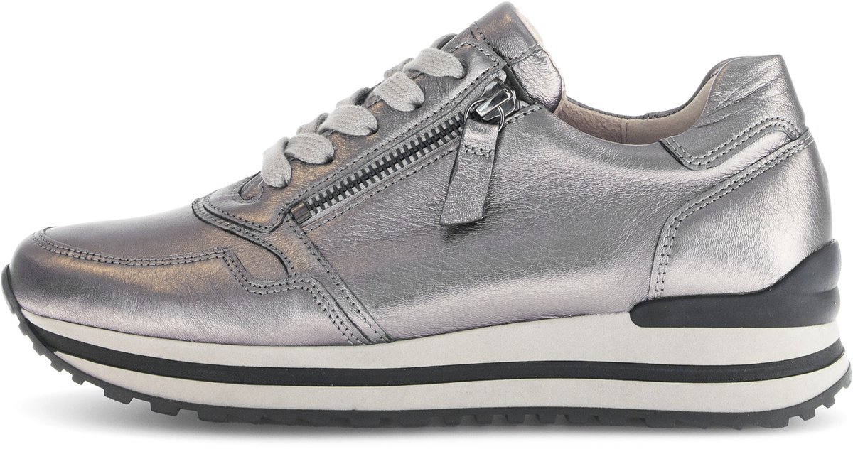 Gabor -Dames - zilver - sneakers - maat 36