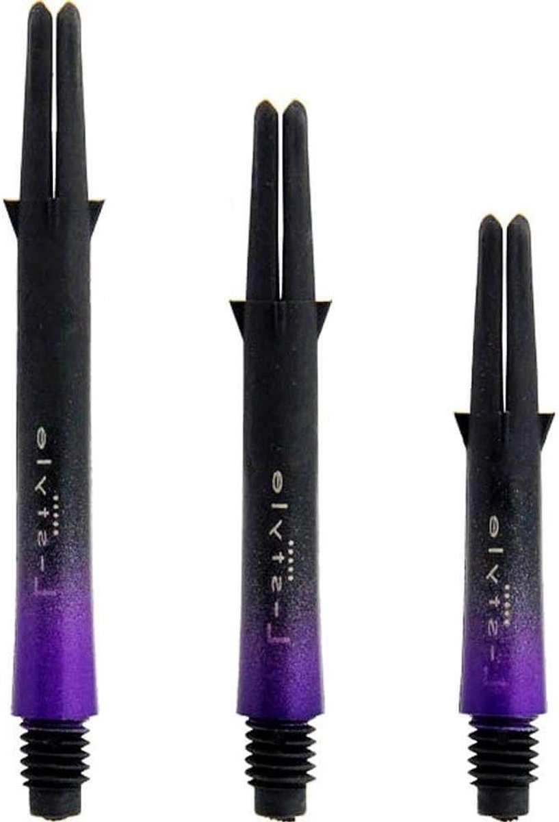 Dartshafts Koolstofvezel - Dart Accessoires - Dart Spel Verbeteren - Ingebouwde Flight Protectors - Short 19 cm - Paars