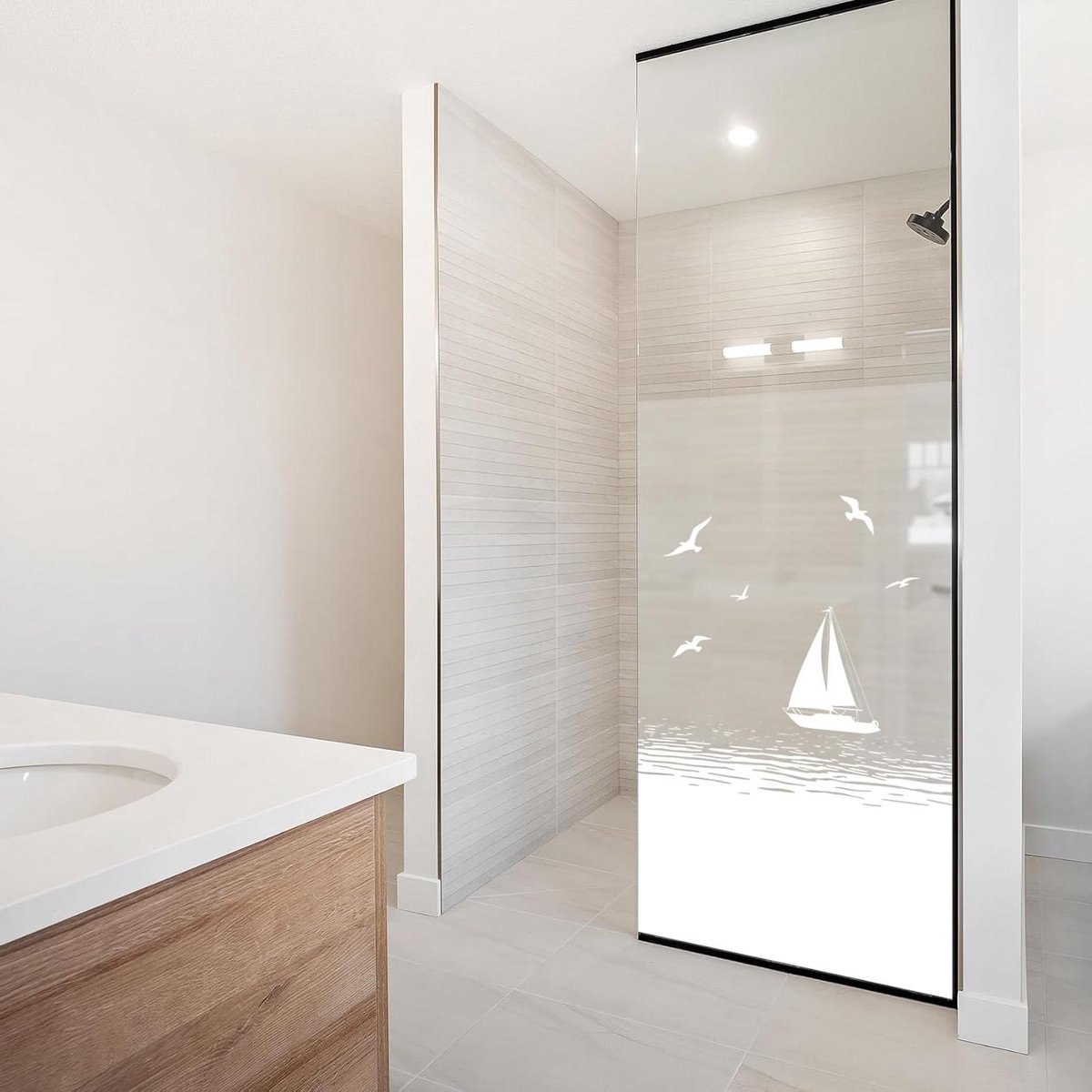 Privacy Folie - Raamfolie Matglas - Douchecabine Afschermen - Waterdicht Zelfklevend - 60