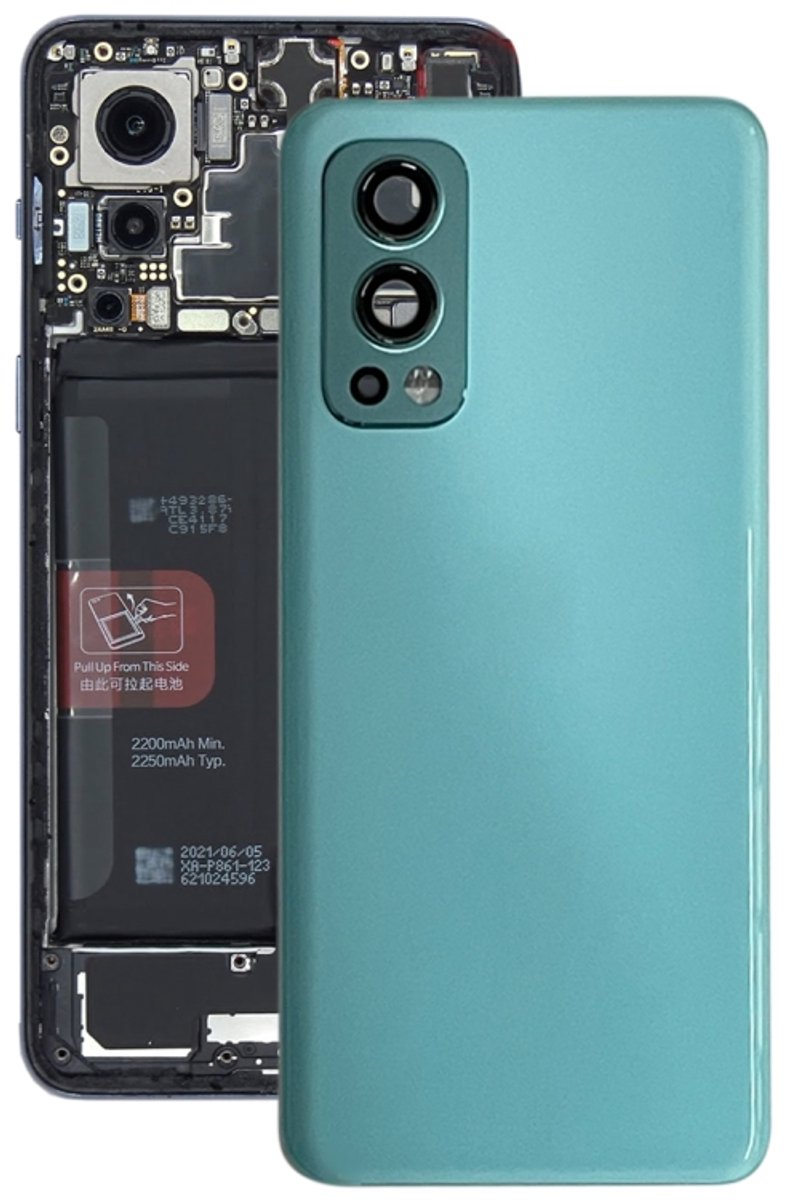 Batterij achteromslag voor OnePlus Nord 2 5G (blauw)