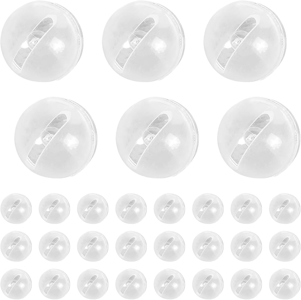 30 stuks Rasselballetjes om in te naaien Witte, Quietscher om in te naaien, Rasselballetjes inzetstukken Rasselblikjes Geluidsproducenten Quietscher Rasselballetjes voor dierenpop Rassels Plüsch