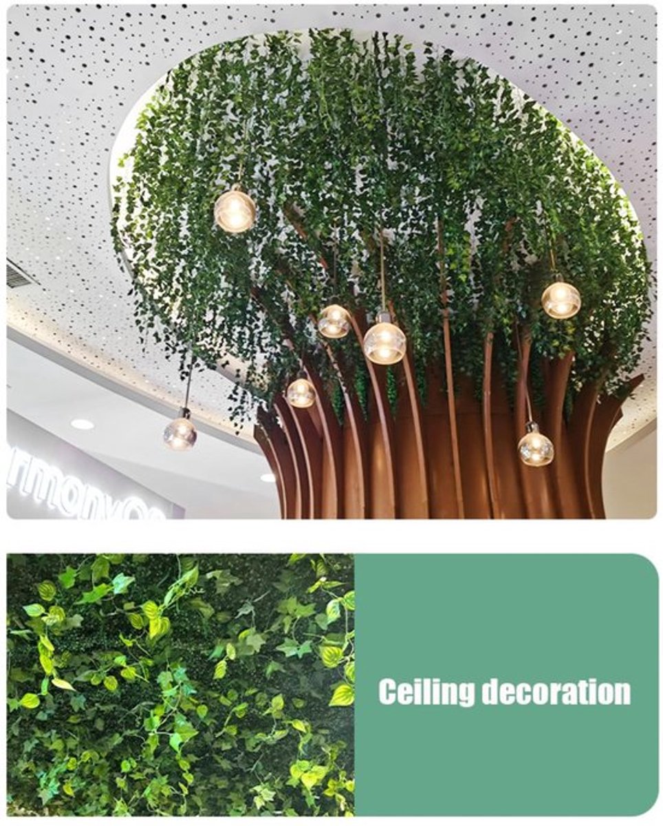 Store_7 - Kunstklimop - Kunstplant hangend - Decoratie voor binnen en