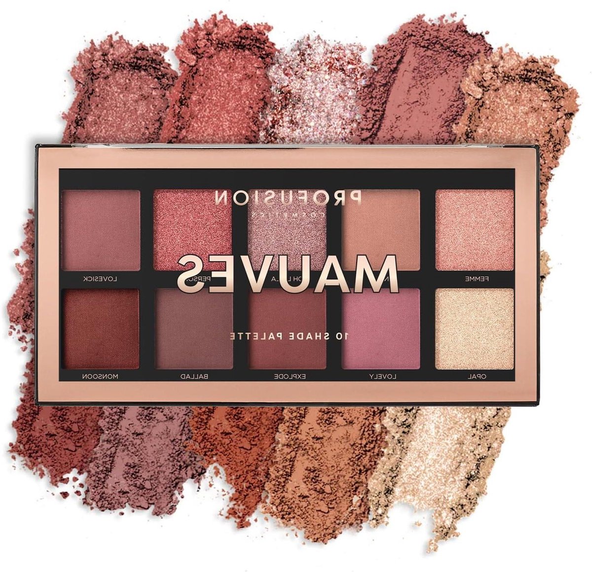 Oogschaduw Palet - Make-up Set - Make-up Looks - Rijk Gepigmenteerd - 10 Tinten - Mauve