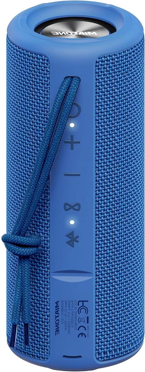 Draagbare Bluetooth Speaker - Draadloze Audio - Muziek Luisteren Buiten - Waterdicht Ontwerp - 18 cm - Blauw